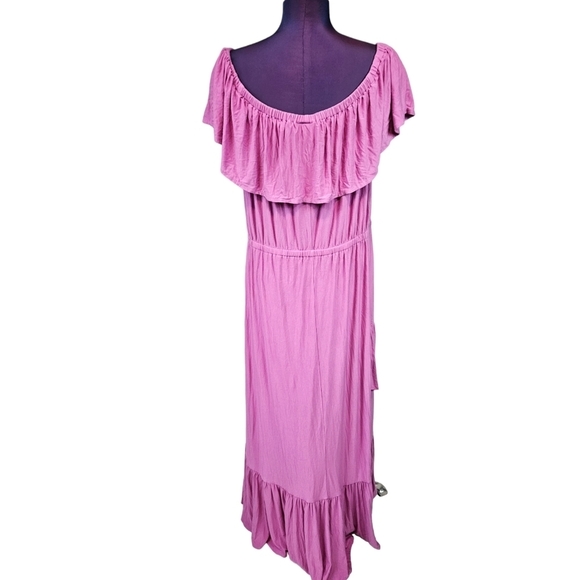 Lane Bryant Orchid‎ Off-the-Shoulder Ruffle Maxi Dress Size 18/20 Women's - Picture 5 of 8